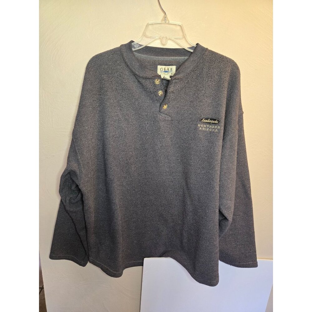 Northern Arizona University Lumberjacks Long Sleeve Henley Top Size XL Flagstaff